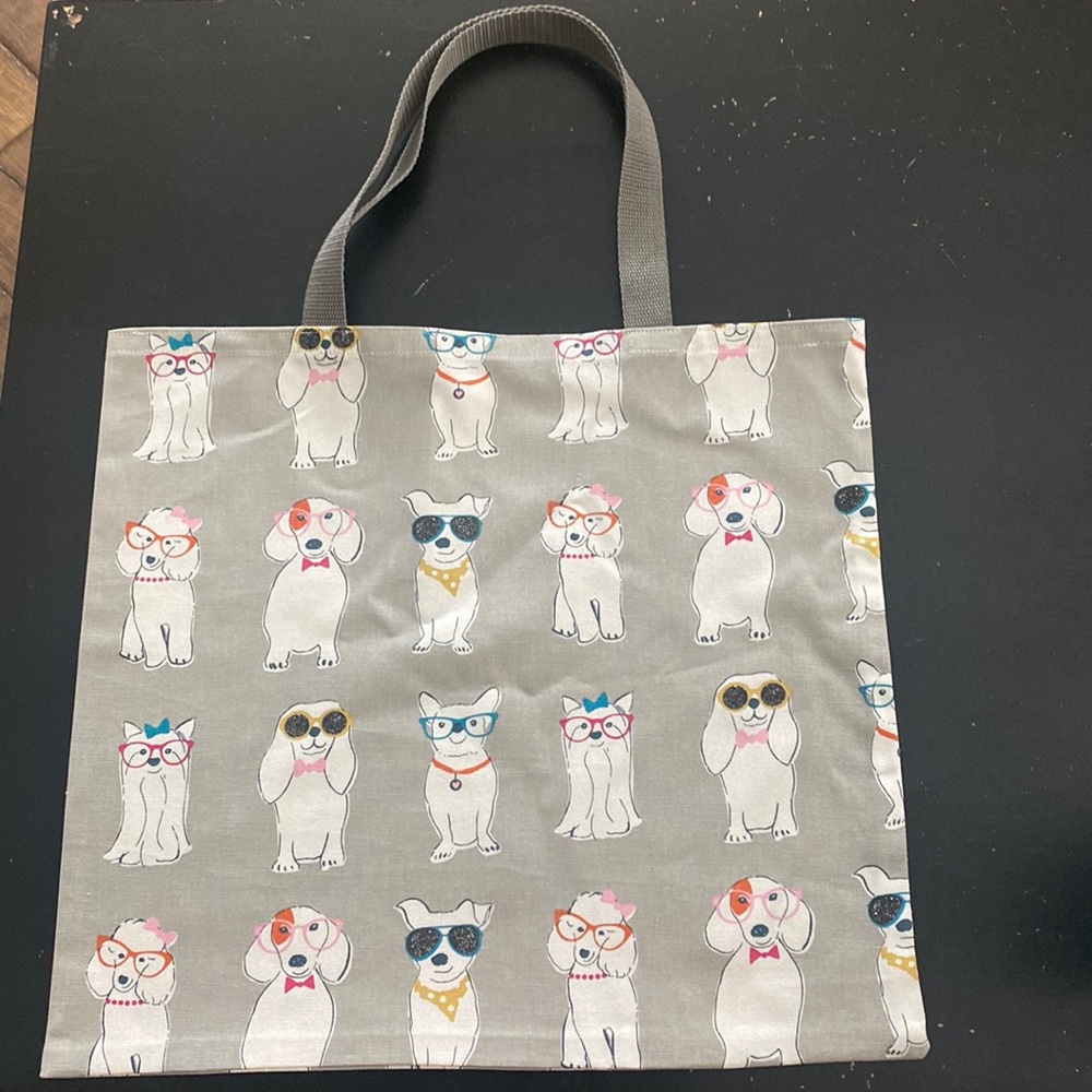 Hand Sewn Dog Print Reusable Tote